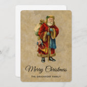 Vintage Alte Welt Weihnachten Weihnachtsmann (Vorne/Hinten)