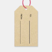 Vintage Alte Welt - Weihnachtsgeschenk-Tag Geschenkanhänger (Rückseite)