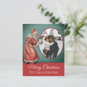 Vintage Alte Welt Weihnachtsmann Foto Weihnachten (Stehend Vorderseite)