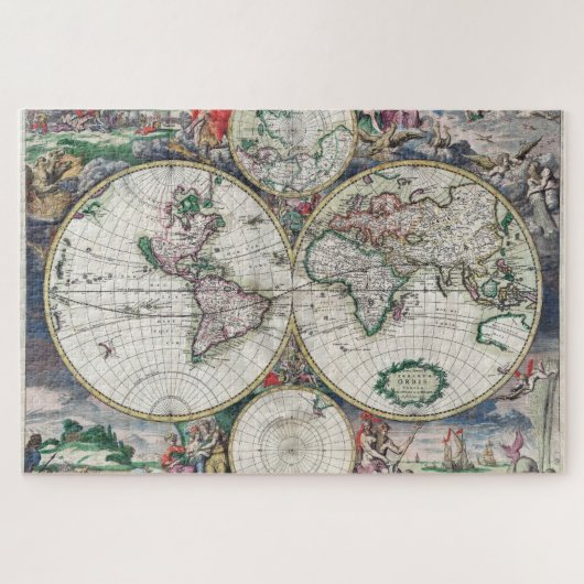 Vintage Alte Weltkarte 1000 Stück Puzzle (Horizontal)