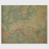 Vintage Alte Weltkarte Antisepien Geschenkpapier (Flach)