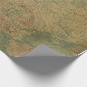 Vintage Alte Weltkarte Antisepien Geschenkpapier (Ecke)