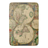 Vintage alte Weltkarte Badematte (Vorderseite Vertikal)