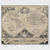 Vintage Alte Weltkarte Geschenkpapier (Flach)