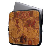 Vintage Alte Weltkarte - Laptop-Sieb Laptopschutzhülle (Vorderseite Links)