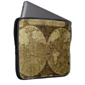 Vintage Alte Weltkarten Laptopschutzhülle (Vorne Rechts)