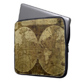 Vintage Alte Weltkarten Laptopschutzhülle (Vorderseite Links)