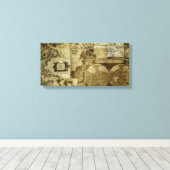 Vintage Alte Weltkarten Leinwanddruck (Insitu (Holzboden))