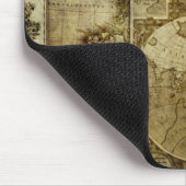 Vintage Alte Weltkarten Mousepad (Ecke)