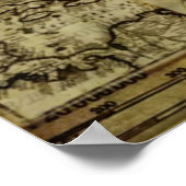 Vintage Alte Weltkarten Poster (Ecke)