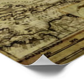 Vintage Alte Weltkarten Poster (Ecke)