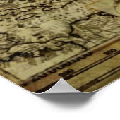 Vintage Alte Weltkarten Poster (Ecke)