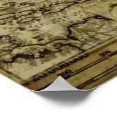 Vintage Alte Weltkarten Poster (Ecke)