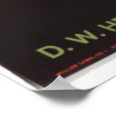 Vintage alte Western-Gemüse Kratzeretiketten Poster (Ecke)