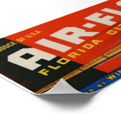 Vintage alte Zitrusfrüchteetiketten Poster (Ecke)