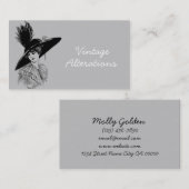 Vintage Alterungs-Seamstress-Designer Visitenkarte (Vorne/Hinten)