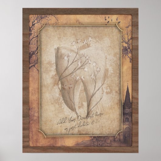 Vintage altmodische Dentalkunst - Zahnarztgeschenk Poster (Vorne)