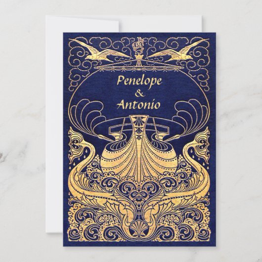 Vintage, altmodische Hochzeitseinladungen Einladung (Vorderseite)