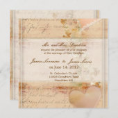 Vintage, altmodische Hochzeitsreise Einladung (Vorne/Hinten)