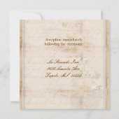 Vintage, altmodische Hochzeitsreise Einladung (Rückseite)