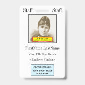 Vintage, altmodische Personalausweis Ausweis (Rückseite)