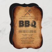 Vintage Altpapier GRILLEN Hochzeit Einladung (Vorne/Hinten)