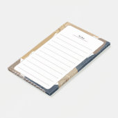 Vintage-Altpapier-Schrottbuch-Notizen Post-it Klebezettel (angewinkelt)