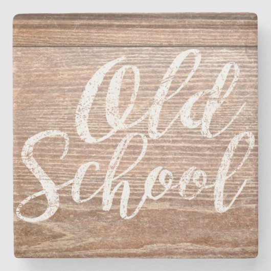 Vintage Altschuldneroberseite Steinuntersetzer (Vorderseite)