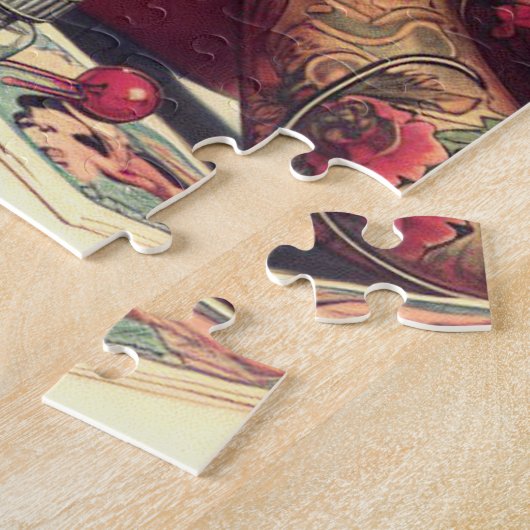 Vintage Altschule Tattoo Couple Illustration Puzzle (Seite)