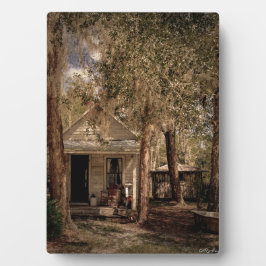 Vintage Altstadt Florida Rustikale Hütte aus Holz Fotoplatte