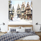 Vintage Altstadt Kunst Leinwanddruck (Insitu (Schlafzimmer))