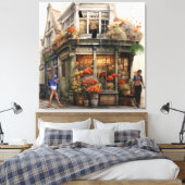 Vintage Altstadt Kunst Leinwanddruck (Insitu (Schlafzimmer))