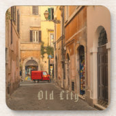 Vintage, Altstadt, Oldtimer, Antik-Stil Getränkeuntersetzer (Vorderseite)