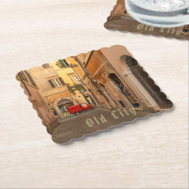 Vintage, Altstadt, Oldtimer, Antik-Stil  Untersetzer