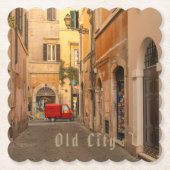 Vintage, Altstadt, Oldtimer, Antik-Stil  Untersetzer (Vorderseite)