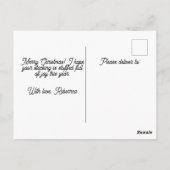 Vintage Altstadt Weihnachtsfeiertag Postkarte (Rückseite)