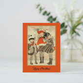 Vintage Altzeit Weihnachtskinder Postkarte (Stehend Vorderseite)
