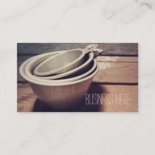 Vintage-Aluminium-Messbecher Retro-Inspiriert Visitenkarte