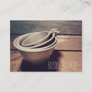 Vintage-Aluminium-Messbecher Retro-Inspiriert Visitenkarte
