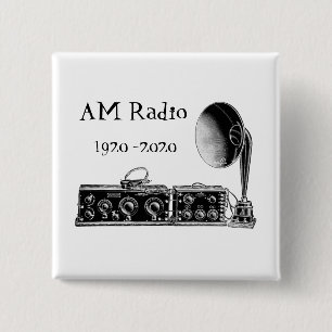 Vintage-AM-Radioempfänger anpassen Button