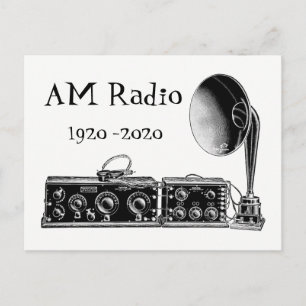 Vintage-AM-Radioempfänger anpassen Postkarte