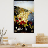 Vintage Amalfi Coast Italia Travel Poster (Küche)