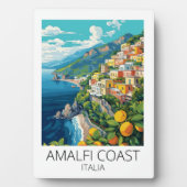 Vintage  Amalfi Coast Italy Retro Travel Fotoplatte (Vorderseite)
