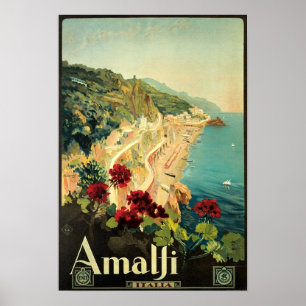 Vintage Amalfi-Reisewerbung Poster