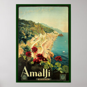Vintage Amalfi-Reisewerbung Poster