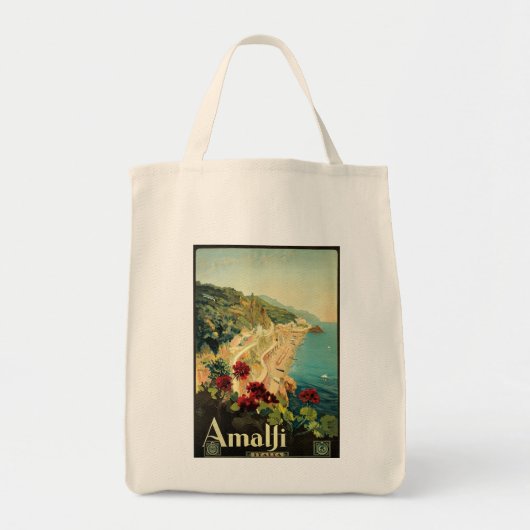 Vintage Amalfi-Reisewerbung Tragetasche (Vorne)