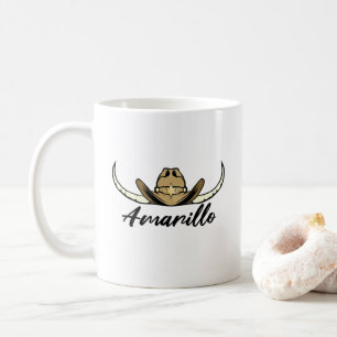 Vintage Amarillo Texas TX Emblem T-Shirt auf Deuts Kaffeetasse