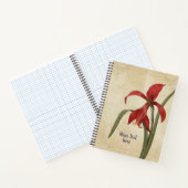 Vintage-Amaryllis-Notizbuch Notizblock (Innenseite)