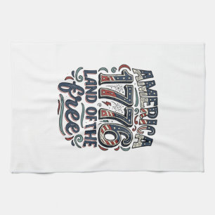 Vintage America 1776 Land der Freien Shirts-Design Geschirrtuch