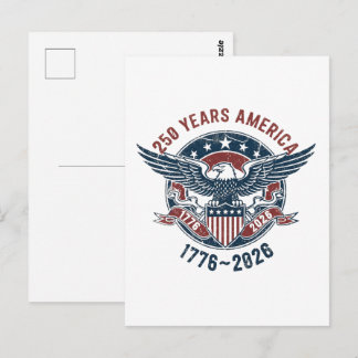 Vintage America 250 Adler-Siegel – 1776-2026 Postkarte
